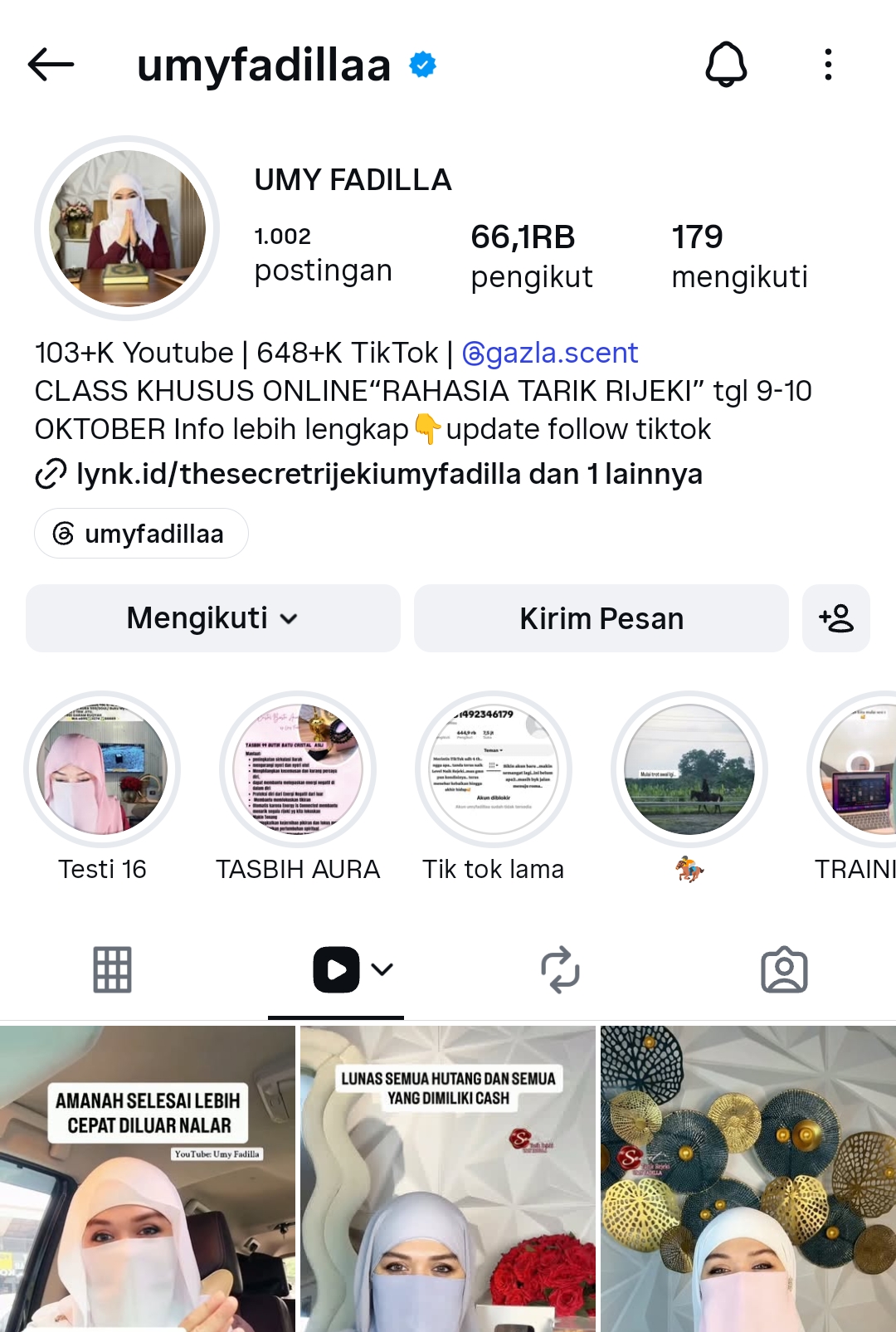 Instagram @umyfadillaa